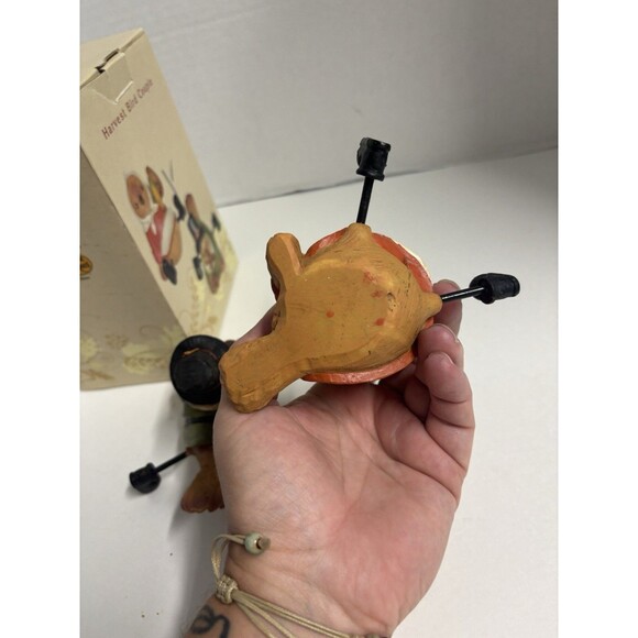 Rare Cracker Barrel Exclusive Harvest Bird Couple Fall Table Decor Resin w/Box - Picture 7 of 9